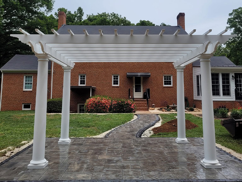 pergola hardscaping quality lawn connections